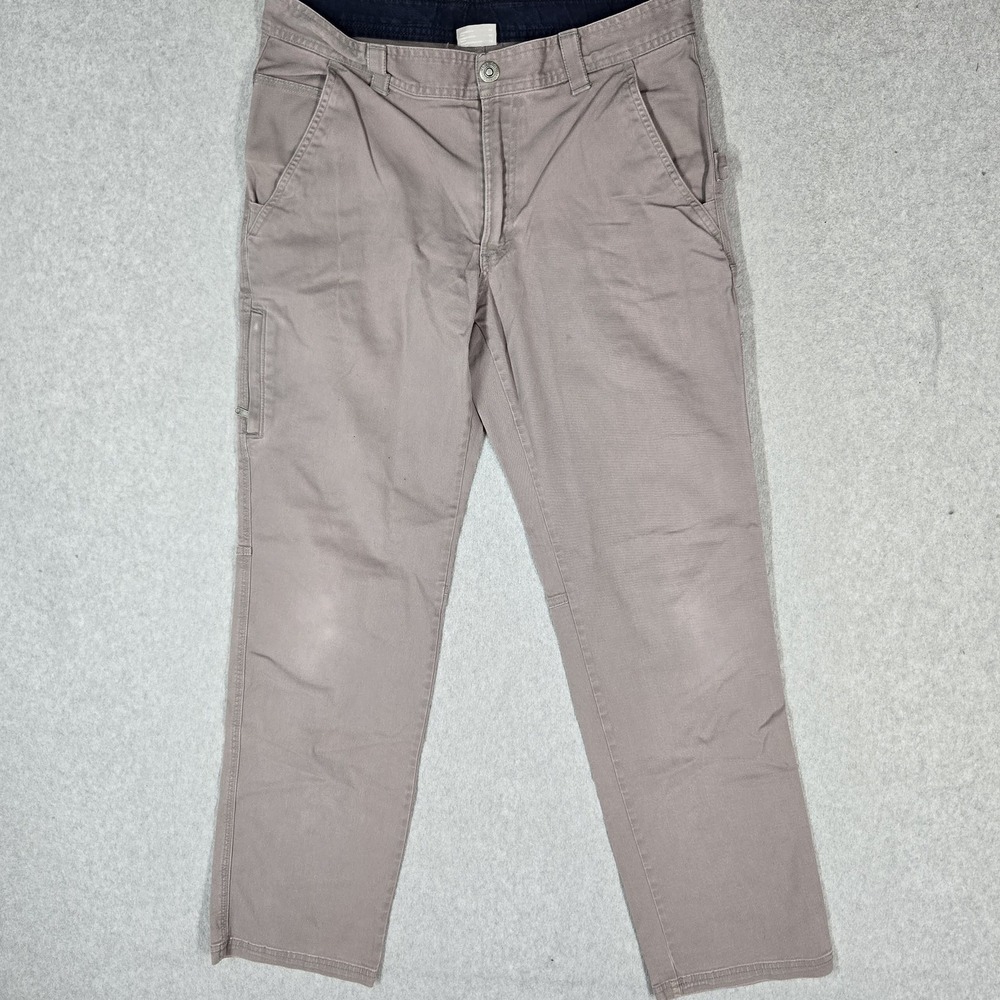 Columbia Men Pants 32x32 Brown Cargo Carpenter Regular Fit Straight 31" Inseam